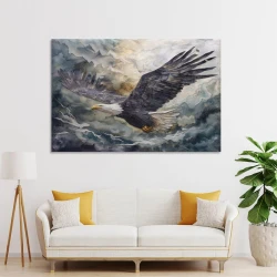 Aigle Peinture sur toile sans cadre, impressions posters art mural pour déco maison chambre bureau