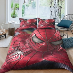 Avengers Spider Man Housse de Couette Imprimée 3D Douce 3 Pièces Literie Garçons Filles