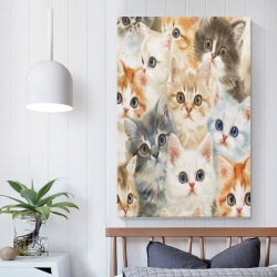 Cute Chat Peinture sur toile sans cadre, impressions posters art mural pour déco maison chambre bureau