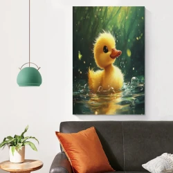 Pato amarillo Pintura en lienzo sin marco, impresiones de pósters arte pared para decoración hogar dormitorio oficina
