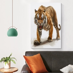 Tigre Peinture sur toile sans cadre, impressions posters art mural pour déco maison chambre bureau