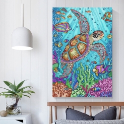Tortue de mer Peinture sur toile sans cadre, impressions posters art mural pour déco maison chambre bureau