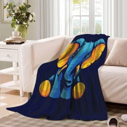 Éléphant Plaid en Polaire Imprimé 3D Couverture Douce Confortable pour Canapé Lit Bureau