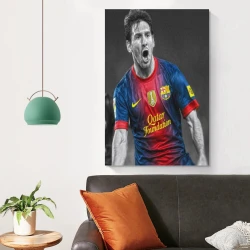 Lionel Messi Peinture sur toile sans cadre, impressions posters art mural pour déco maison chambre bureau