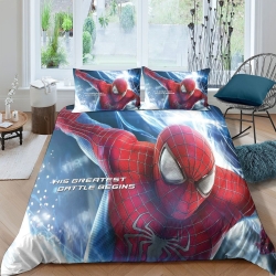 Avengers Spider Man 3D Gedruckter Bettbezug Weiche 3-teilige Bettwäsche für Jungen Mädchen