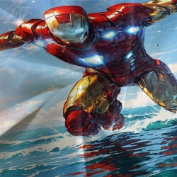 Avengers Iron Man Housse de Couette Imprimée 3D Douce 3 Pièces Literie Garçons Filles