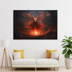 Renne Peinture sur toile sans cadre, impressions posters art mural pour déco maison chambre bureau