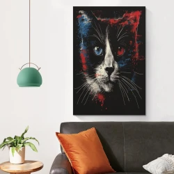 Chat Peinture sur toile sans cadre, impressions posters art mural pour déco maison chambre bureau