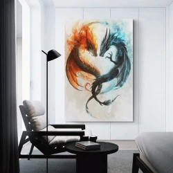 Drago Pittura su tela senza cornice, stampe di poster arte murale per arredo casa camera ufficio