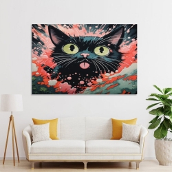 Chat Peinture sur toile sans cadre, impressions posters art mural pour déco maison chambre bureau