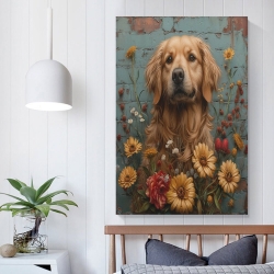 Golden Retriever Peinture sur toile sans cadre, impressions posters art mural pour déco maison chambre bureau