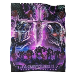 Transformers  Plaid en Polaire Imprimé 3D Couverture Douce Confortable pour Canapé Lit Bureau