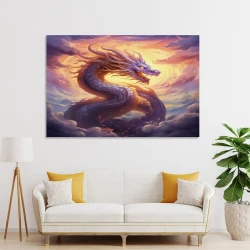 oriental Dragon Peinture sur toile sans cadre, impressions posters art mural pour déco maison chambre bureau