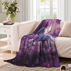 Cheval Plaid en Polaire Imprimé 3D Couverture Douce Confortable pour Canapé Lit Bureau