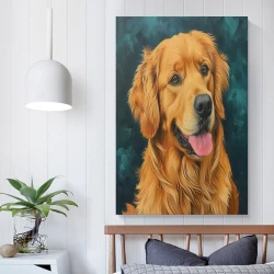 Golden Retriever Peinture sur toile sans cadre, impressions posters art mural pour déco maison chambre bureau