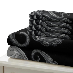 Mythe de l'horreur Cthulhu Housse de Couette Imprimée 3D Douce 3 Pièces Literie Garçons Filles