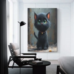 Cute Chat Peinture sur toile sans cadre, impressions posters art mural pour déco maison chambre bureau