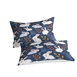 Lapin Housse de Couette Imprimée 3D Douce 3 Pièces Literie Garçons Filles