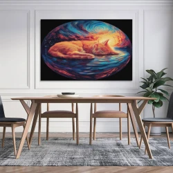 Chat Peinture sur toile sans cadre, impressions posters art mural pour déco maison chambre bureau