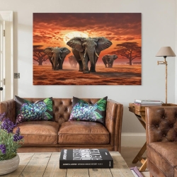 Éléphant Peinture sur toile sans cadre, impressions posters art mural pour déco maison chambre bureau