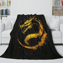 Dragon Plaid en Polaire Imprimé 3D Couverture Douce Confortable pour Canapé Lit Bureau