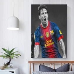 Lionel Messi Peinture sur toile sans cadre, impressions posters art mural pour déco maison chambre bureau