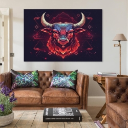 Vache Peinture sur toile sans cadre, impressions posters art mural pour déco maison chambre bureau