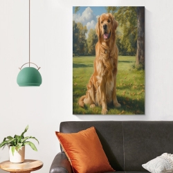 Golden Retriever Peinture sur toile sans cadre, impressions posters art mural pour déco maison chambre bureau