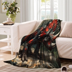 Dinosaure Plaid en Polaire Imprimé 3D Couverture Douce Confortable pour Canapé Lit Bureau