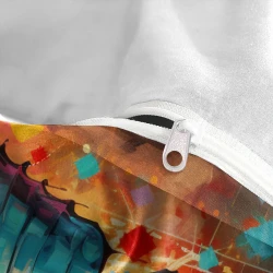 Papillon Housse de Couette Imprimée 3D Douce 3 Pièces Literie Garçons Filles